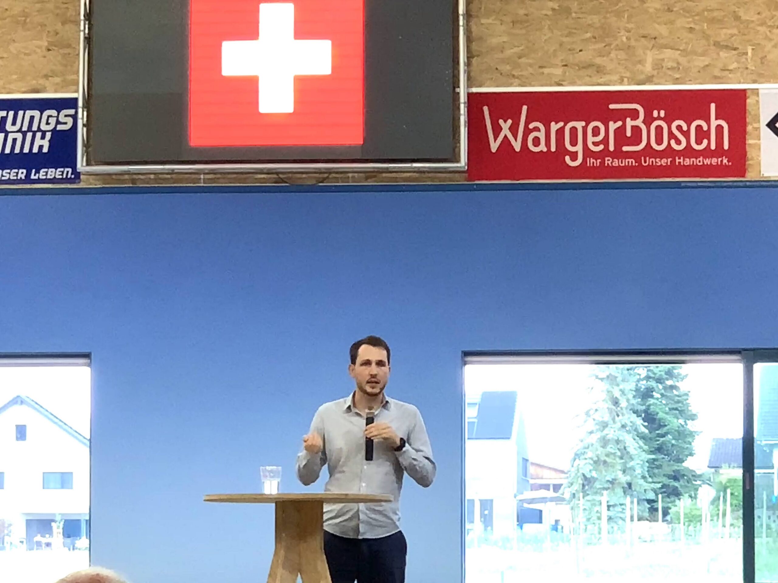 Simon Vogel an der Bundesfeier in Amriswil